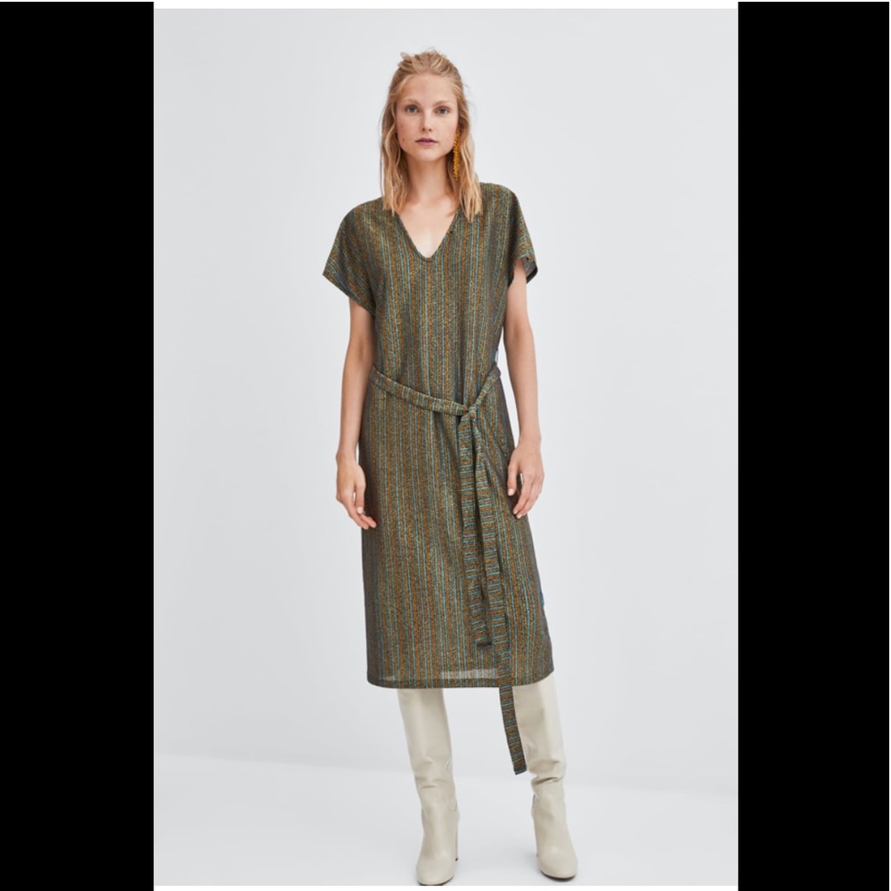 New with tags Zara metallic dress small